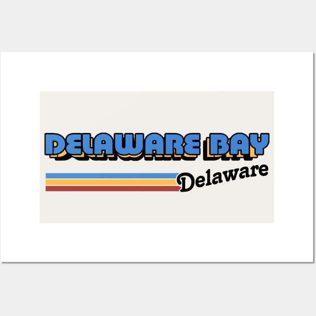 Delaware Bay, Delaware / / Retro Styled Design Wall Art by DankFutura